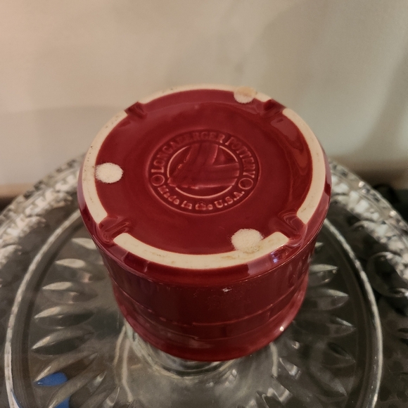 Longaberger Woven Traditions Paprika Salt Crock - 1 Pint , Like New! Ceramic - Picture 5 of 5